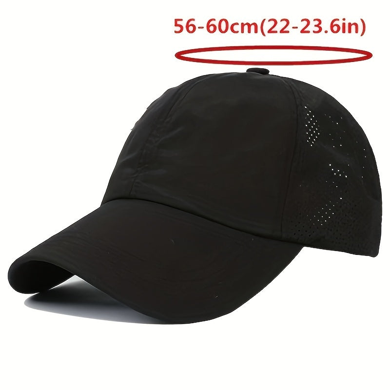 Baseball Cap Made of Breathable Mesh With a Ponytail Opening
