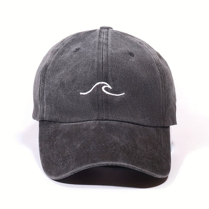 Unisex Embroidered Flame Baseball Cap