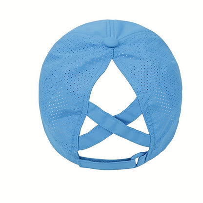 Baseball Cap Made of Breathable Mesh With a Ponytail Opening